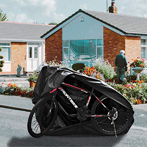 WDLHQC Bike Cover, 210D Oxford Waterproof Bike Cover All Weather Outdoor Protection,Oxford Durable & Tear Proof,Precision Fit for 2 or 3 Mountain Road/City/Beach Bikes - Thumbnail 5