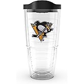Tervis Made in USA Double Walled NHL Pittsburgh Penguins Insulated Tumbler Cup Keeps Drinks Cold & Hot, 24oz, Primary Logo