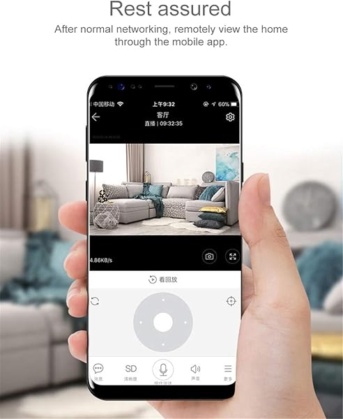 JUZEN berwachungskamera WiFi Drahtlose Fernberwachung HD Nachtsicht Smart Home Innenmonitor