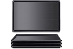 Mifoci 6 Pcs 35 × 23.6 Inch Replacement Tray for Large Dog Plastic Dog Crate Pan Crate Bottom Liner Trays Chicken Poop Tray