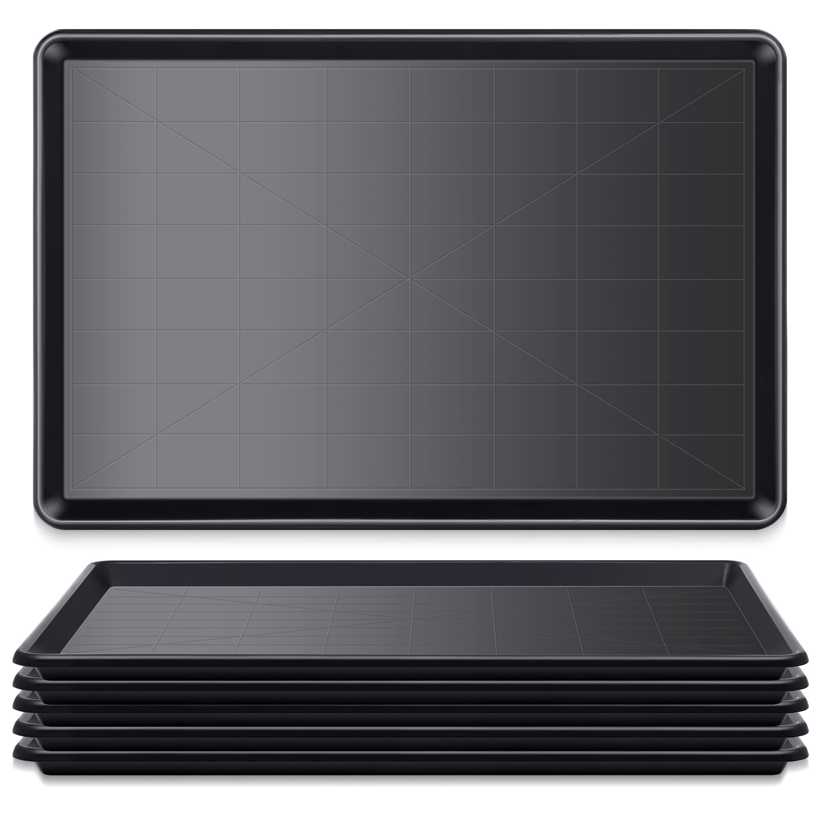 Photo 1 of Mifoci 6 Pcs 35 x 23.6 Inch Replacement Tray for Large Dog Plastic Dog Crate Pan Crate Bottom Liner Trays Chicken Poop Tray