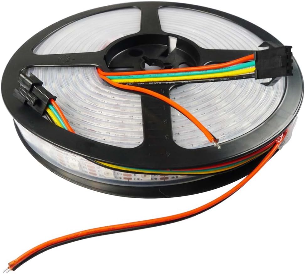 Nagulagu 5M SK9822(Similar APA102) 60leds/m Smart led Pixel Strip White PCB Waterproof IP67 5V