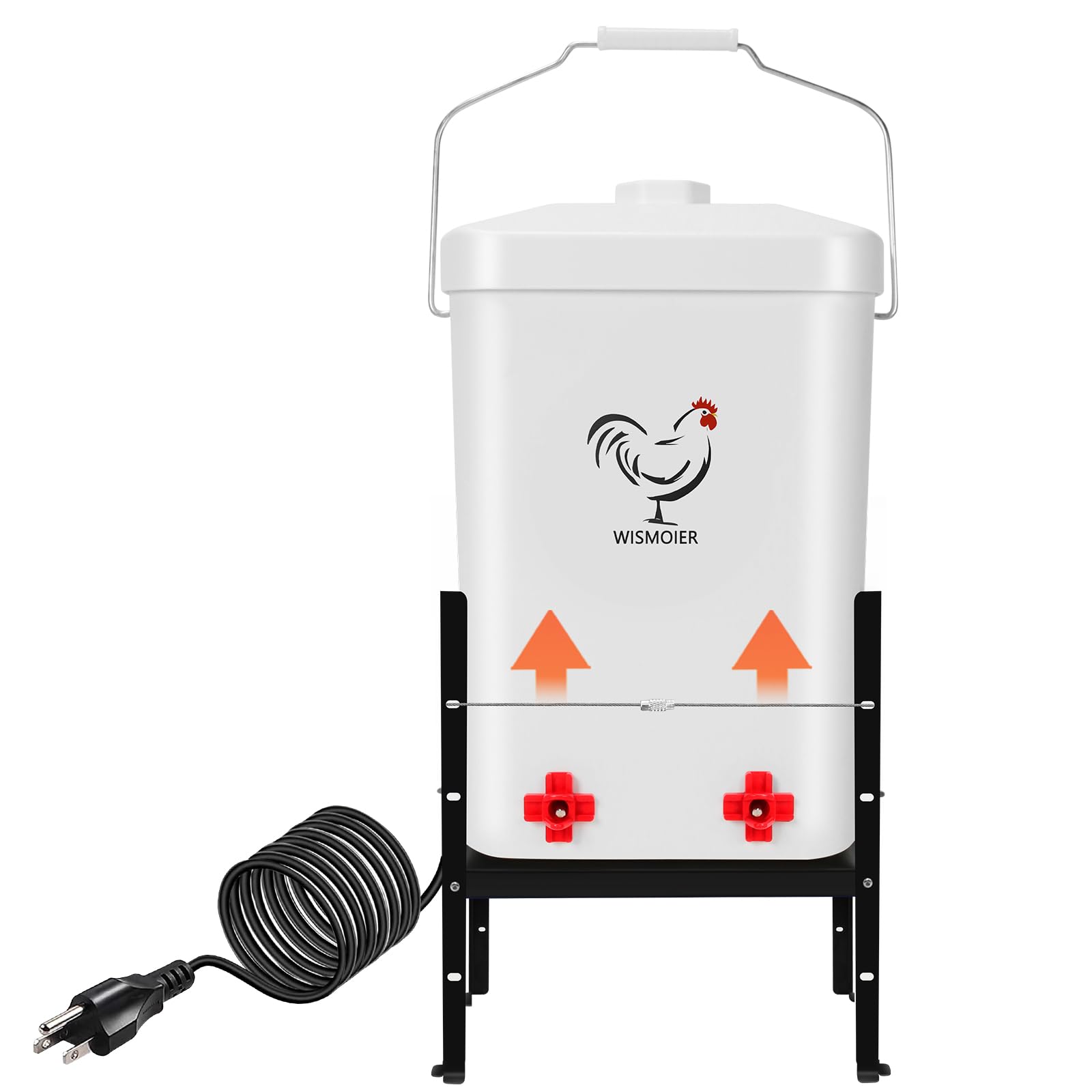 Photo 1 of WISMOIER 3 Gallon Heated Chicken Waterer for Winter Automatic Chicken Water Heater for Winter,Adsjustable Height Anti-Freezing Poultry Drinker Watering System