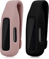 kwmobile 2x Clip Holders for Fitbit Inspire 3 2 Ace 3 Black Dark Rose view 5