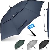 Gonex 68/72 Inch Golf Umbrella, Windproof, Auto Open, UV Protection | 2x8 Reinforced Ribs, Double Canopy, 210T Pongee, Rain &amp; Water Resistant, Fiberglass Shaft, EVA Handle, Fits 2-4 People