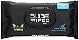 DUDE Wipes Flushable Wet Wipes, Unscented with Vitamin-E & Aloe, 100% Biodegradable, Dispenser (1 Pack, 48ct)