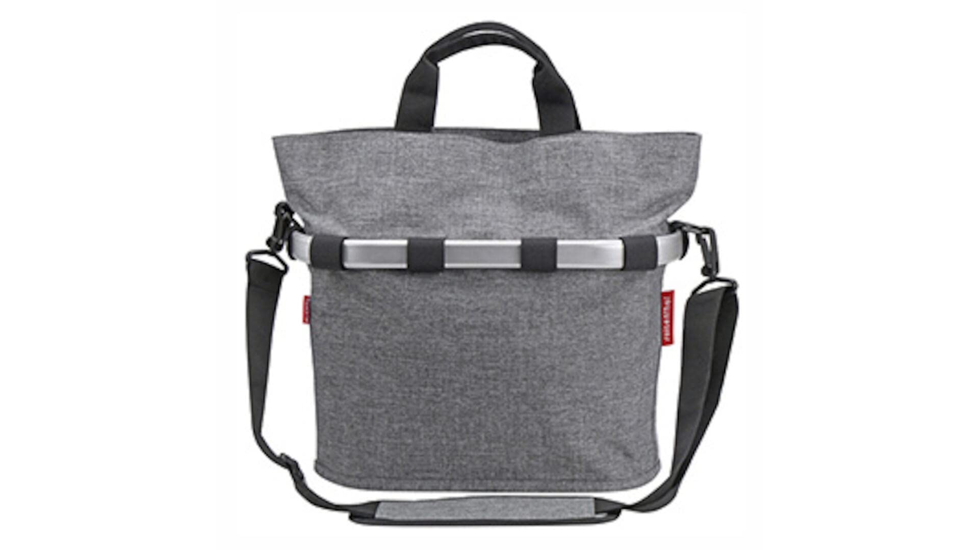 KlickFix Bikebasket Oval S Stuurtas, Twist Silver