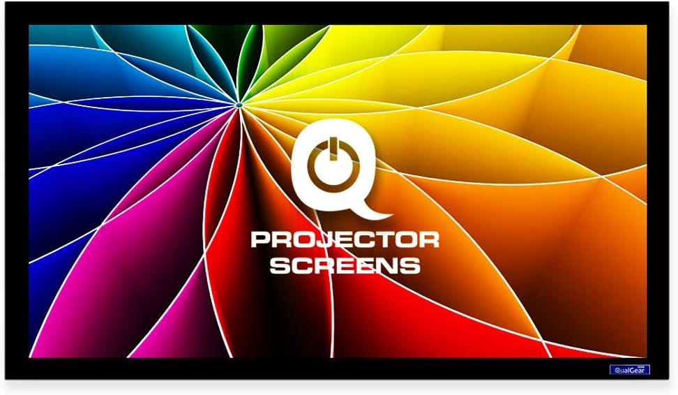 QualGear QG-PS-FF6-169-120-S 16:9 120-Inch 2.5 Gain 3D High Reflective Fixed Frame Projector Screen - Silver