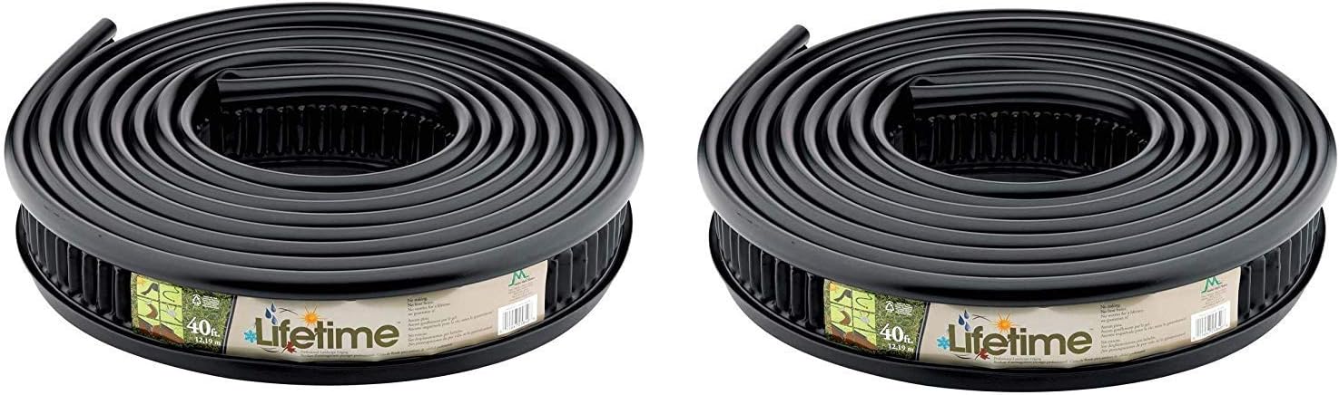 Master Mark Plastics 25840 Lifetime Landscape Edging 5 Inch by 40 Foot, Black (Pack of 2)