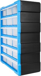 TekBox DIY Tool Bits Storage Organiser Unit 18 Large Drawers Cabinet view 4