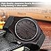 Mens Wooden Watch Black Leather Strap Analog Quartz Lightweight Handmade with Groomsman Gift WristWatches with Box