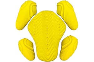 Jackets 4 Bikes CE Level 2 Back, Elbow and Shoulder Certified Armor Pads 5 PC Set, Motorcycle Armor Protector Inserts for Motorcycle Jackets Unisex