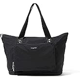 Baggallini Carryall Expandable Lightweight Travel Tote 22" Packable Folding Compact Nylon Washable Weekender w/Luggage Sleeve