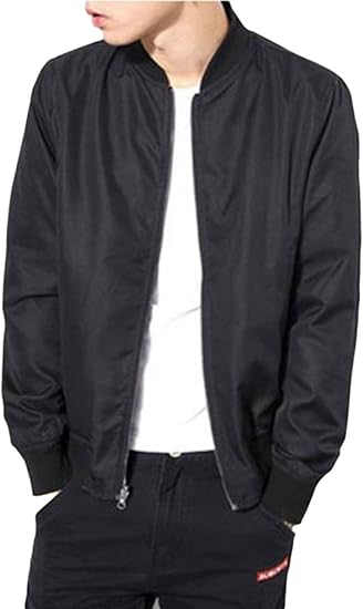 Amazon Zhongjue ジュージェン メンズ ブルゾン 春 秋 薄手 ミリタリー ジャケット ゆったり Ma 1 ジャケット ショート 春服 アウター ジップアップ ジャパン 黒 モスグリーン コート ジャケット 通販