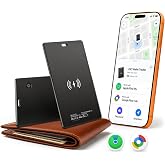 UQO Wallet Tracker Card, Works with Apple Find My or Google Find Hub | MFi certified. Works with Android. Qi charging. 85dB+ sound. Separation alerts. Wallet &amp; passport fit. Great gift idea.