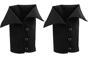 minkissy Detachable Black Cotton Sleeve False Wrist Sleeves Removable Cuff for Women Professional and Casual