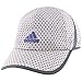 adidas Women's Adizero II Cap, White/Onix/Purple Crushed Dots Print, One Size