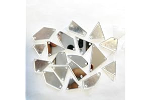 105pcs Mix Mirror Silver Loose Beads DIY Sew on Clothes Clothing Crystals Decorative Costumes Rhinestones Stone Strass Mirror