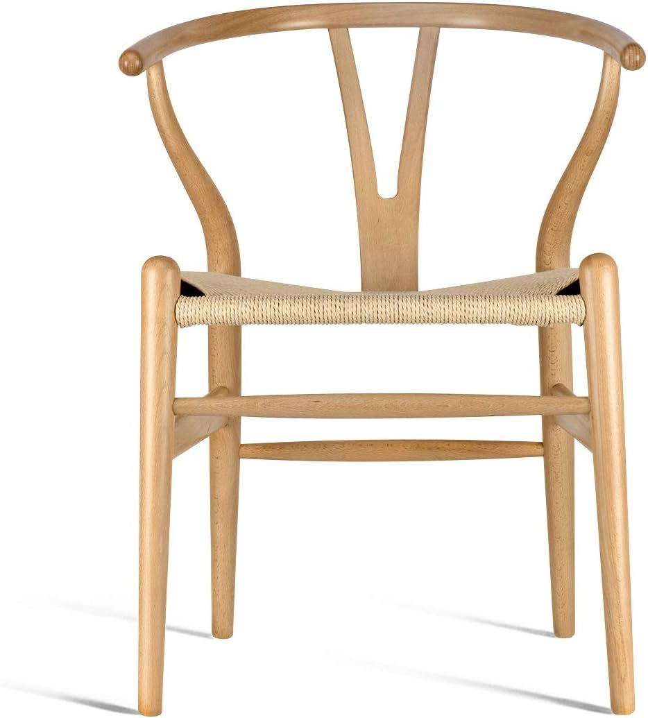 Wishbone Chair Rattan Armchair Solid Wood Suitable for Living Room Or Dining Room