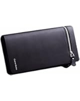 Perman New Men's PU Leather Card Cash Receipt Holder Organizer Bifold Wallet Long Purse