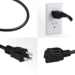 6-Pack 8-inch 16 SJTW AWG Heavy Duty Power Cord 3