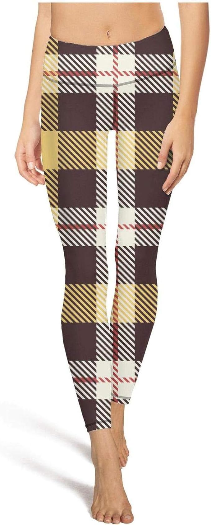 plaid workout leggings