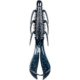 6th Sense Bodega Craw 3.5" Soft Plastic Bass Fishing Bait, 8 Pack | Twin flanged appendages and a ribbed body for compact crawfish action