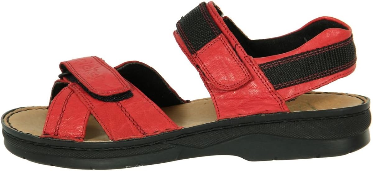Amazon.com | Rieker Womens Sandal Red Size 43 M EU | Sandals
