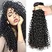 Golden Rule Brazilian Kinky Curly Hair Weave 100% Human Hair Extensions Natural Color Mixed Length (24 26 28)