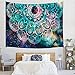 JAWO Mandala Wall Tapestry Abstract Ancient Geometric with Star Field and Colorful Galaxy Wall Hanging Tapestry Blanket for Bedroom Living Room Dorm Wall Decor Art Tapestry Bedspread 71x60 inches