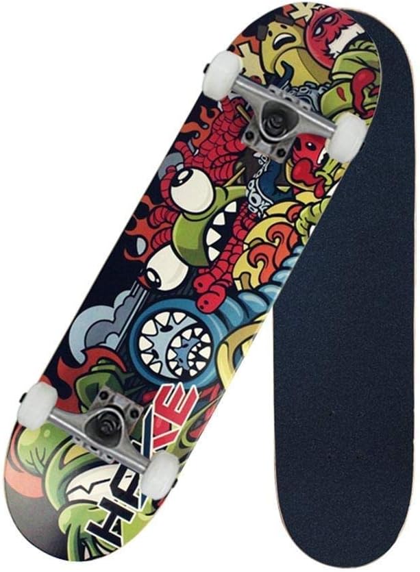 Pro Skateboard 31" X 8" Standard Skateboards Cruiser Complete Canadian Maple 8 Layers Double Kick Concave Skate Boards … (DYS-skate-012)