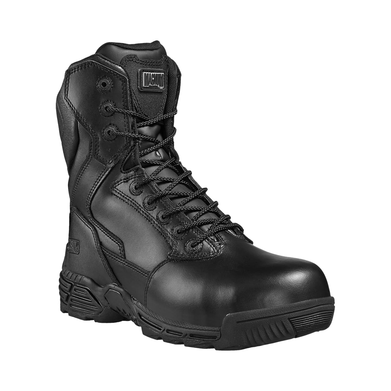 Magnum M801430/021 Stealth Force 8.0 Leather Composite Toe and Plate Unisex Uniform Safety Boot, Black, 38 Size
