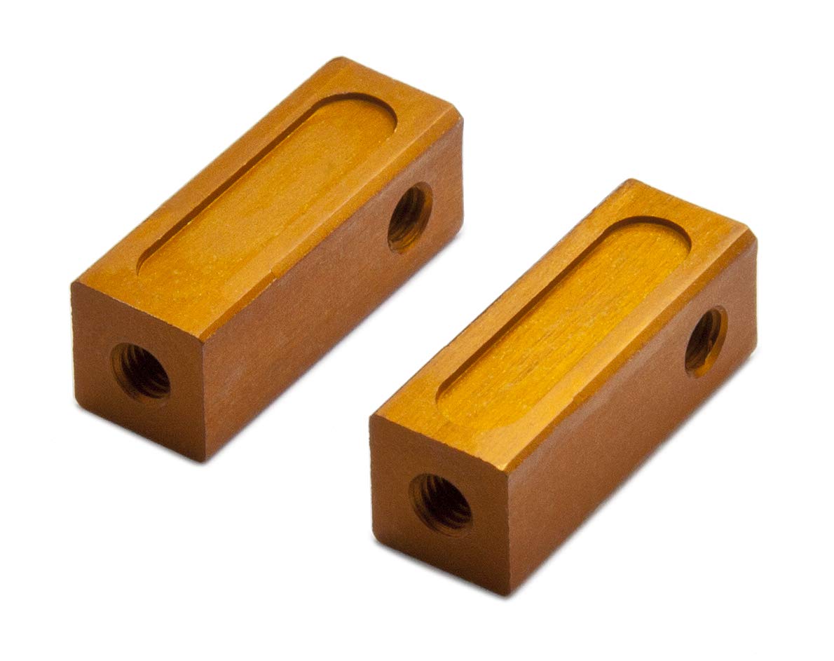 PrecisionGeek Orange Aluminium Servo Stay Replacement for Tamiya 53596 – Short Mount for TA/TT Chassis DIY Upgrade (Pack of 2)