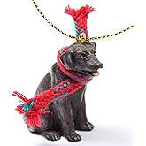 Chocolate Lab Tiny Miniature One Christmas Ornament - Delightful!