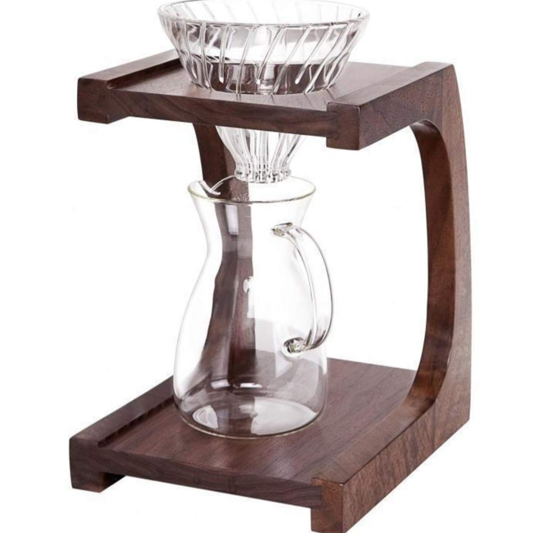 Buy carpentray sheesham Wooden Pour Over Single Coffee Stand Brown Coffee Stand for Kitchen