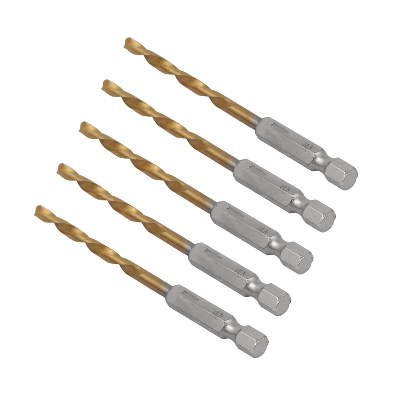CoCud High Speed Steel Twist Drill Bits, 4mm Diameter 90mm Length, Straight Twist Jobber Drill Bit - (Applications: for Metal Woodwork Plastic Aluminum), 5Pieces