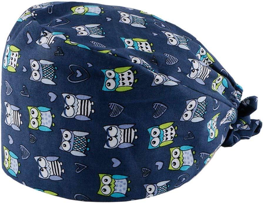 Surgical Scrub Cap Women Surgery Hat Adjustable Bouffant Hats for Doctor Nurse