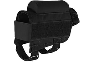 Silfrae Tactical Buttstock Bullet Holder Bag with Adjustable Straps for Shotguns and Fixed Rifle