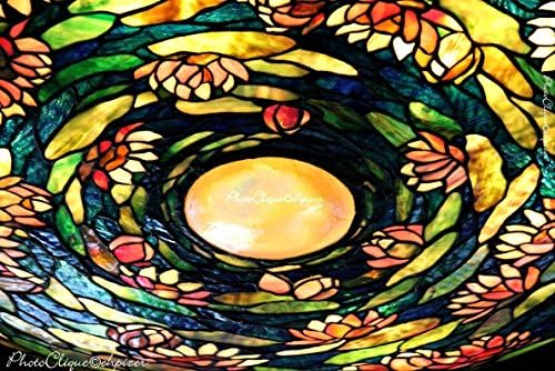 Tiffany Lamp / Colorful Stained Glass Tiffany-style Lampshade / Abstract/ Fine Art Photography Print