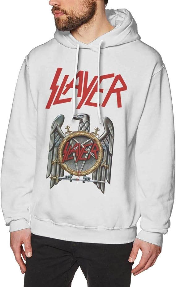 Amazon Co Jp メタル バンド スレイヤー パーカー 18新品 メンズ オーバー フード付き 薄い シンプル トップス ポケットがない 男性 春秋冬 通勤 通学 服 ファッション小物