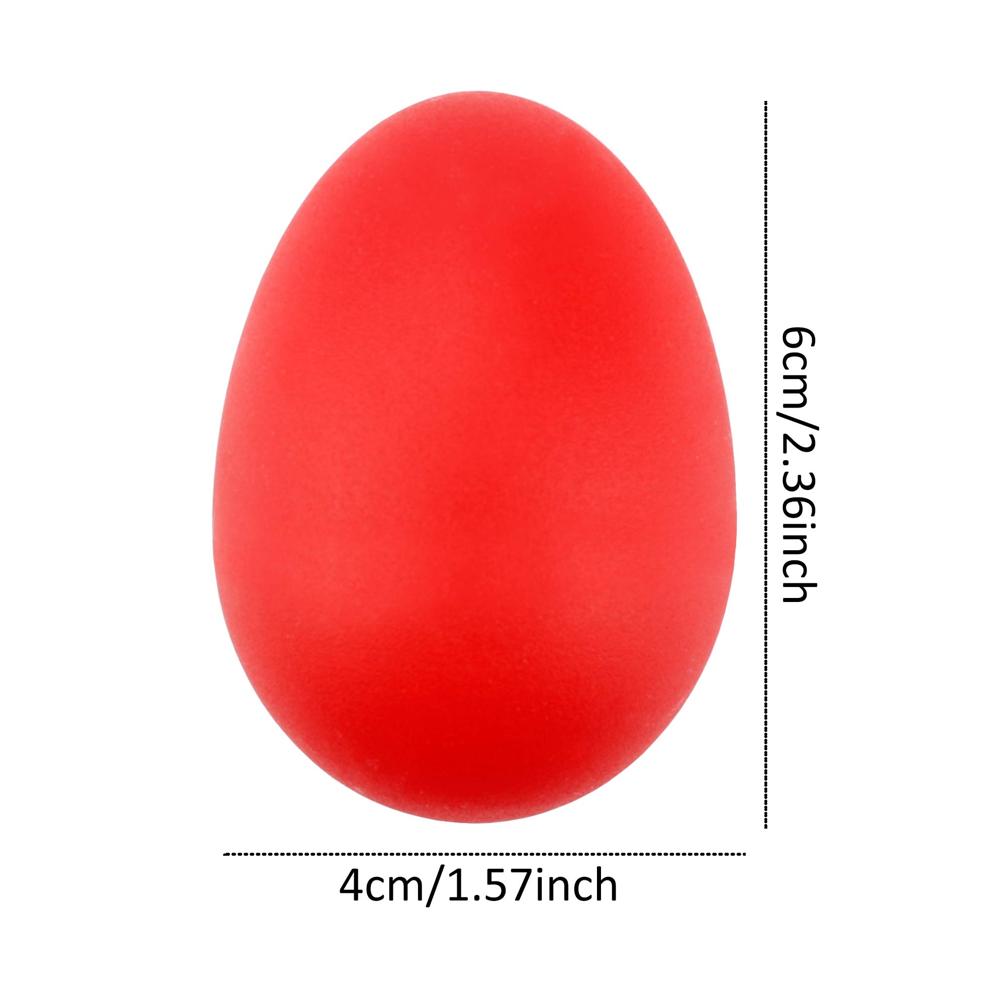 Augshy 40PCS Plastic Egg Shakers Percussion Musical Maracas Easter Eggs with a Storage Bag for Music Learning DIY Painting