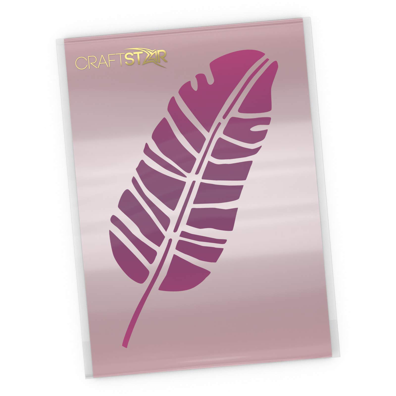 CraftStar Banana Leaf Stencil - Reusable Mylar Tropical Foliage Stencil (16 x 25 cm)