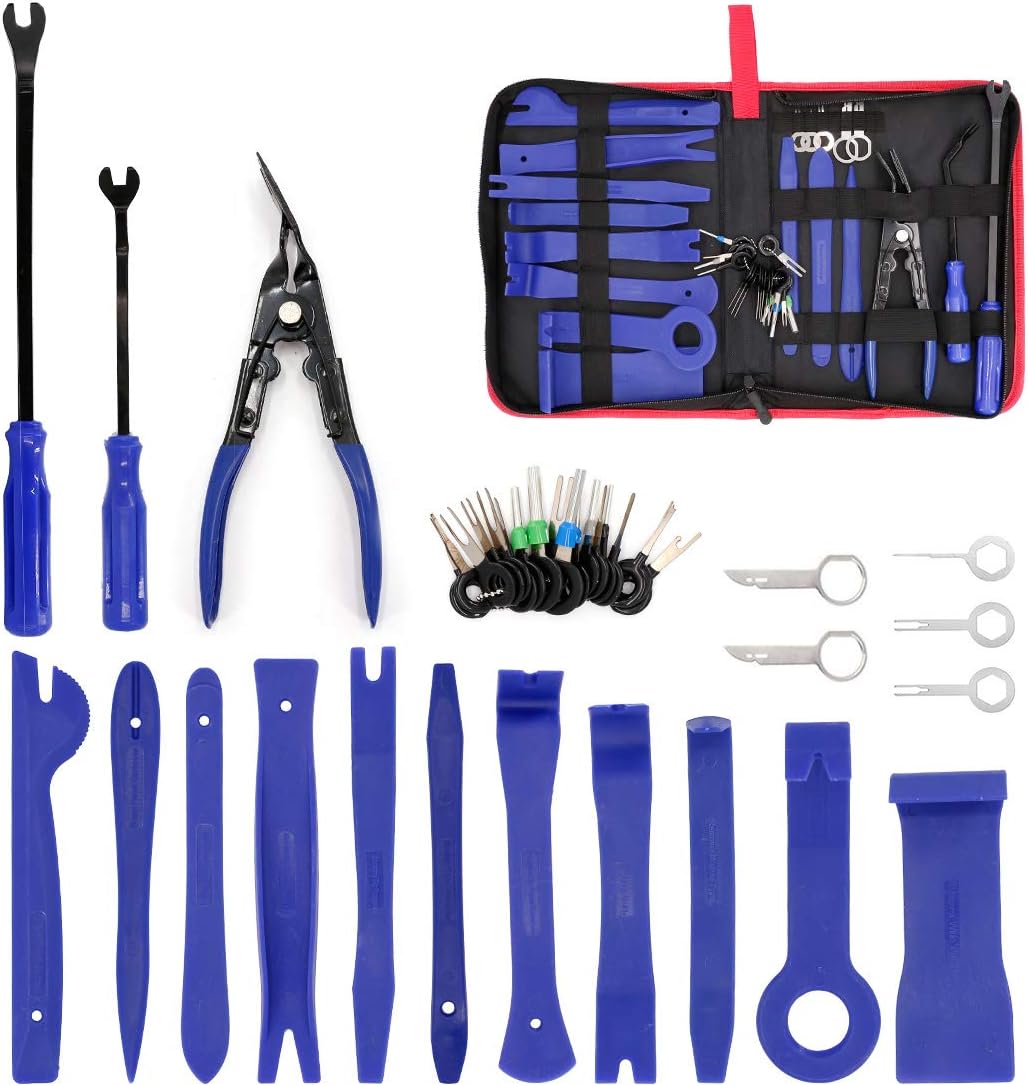UTSAUTO 37Pcs Auto Audio Trim Removal Tool Set Car Panel Door Audio Trim Removal Install Tool Kit with Storage Bag