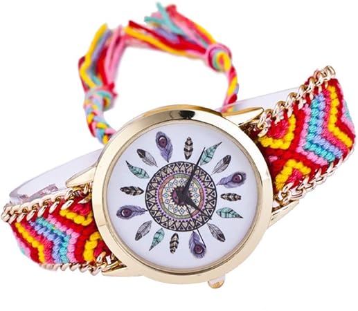 Xuxuou Reloj de pulsera de cuarzo, correa ajustable dorada ...
