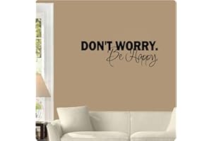 WALLPRESSIONS Don't Worry Be Happy Wall Decal Sticker Art Home D?cor