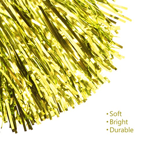 image for Creatiee 1 Dozen Premium Cheerleading Pom Poms, 12Pcs Hand Flowers Che
