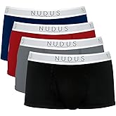 NUDUS Premium Bamboo Rayon Underwear for Men 4-Pack Luxury Gift Box – Ultra Soft & Breathable – Low Rise Sexy Undies with Fly