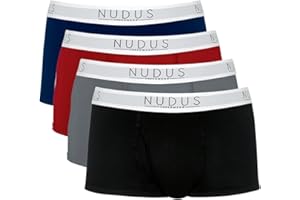 NUDUS UNDERWEAR NUDUS Men's Stylish Bamboo Rayon Soft Underwear With Fly - Pack Of 4 Gift Box