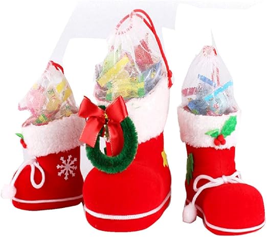 Amazon Com Unetox Christmas Santa Boots Candy Gift Bag Candy