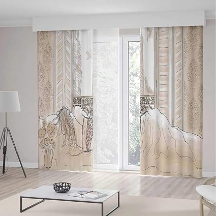 Amazon Com Yoliyana Bedroom Blackout Curtains Paris Decor